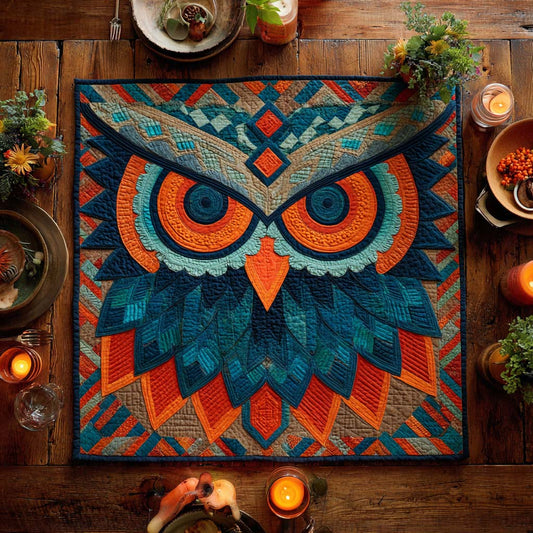 Mystic Owl Vision Quilted Table Topper NCU0NXD106