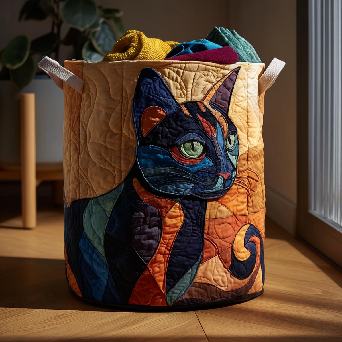 Mystic Paws Quilted Laundry Basket NCU0DV1707
