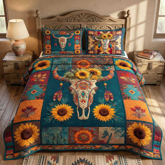 Mystic Prairie 3-Piece Quilted Bedding Set NCU0NTD1699