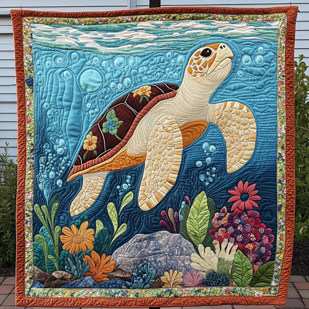 Mystic Shell Voyages Quilted Blanket NCU0DK1726