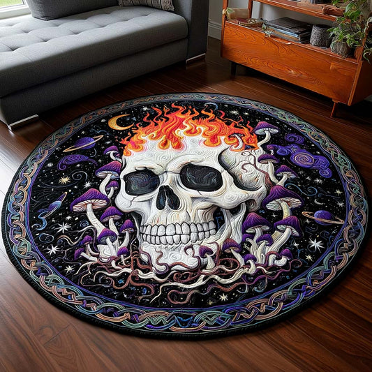 Mystic Shrooms Quilted Round Mat NCU0NNT2594