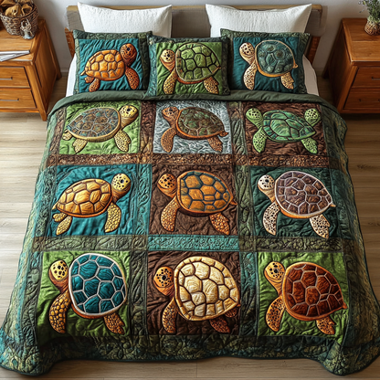 Mystic Tides 3-Piece Quilted Bedding Set NCU0NVH094
