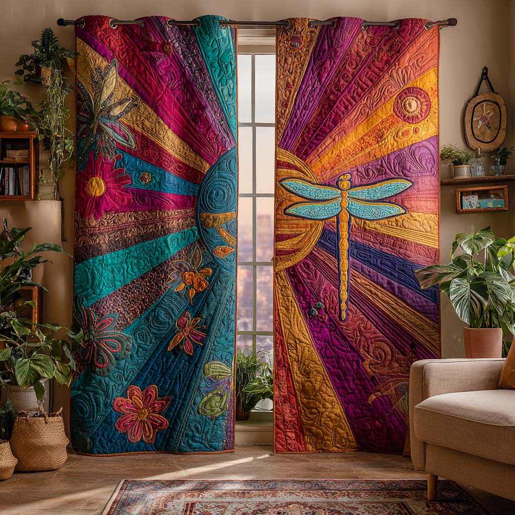 Mystic Twilight Bloom Quilted Curtains NCU0NXD861