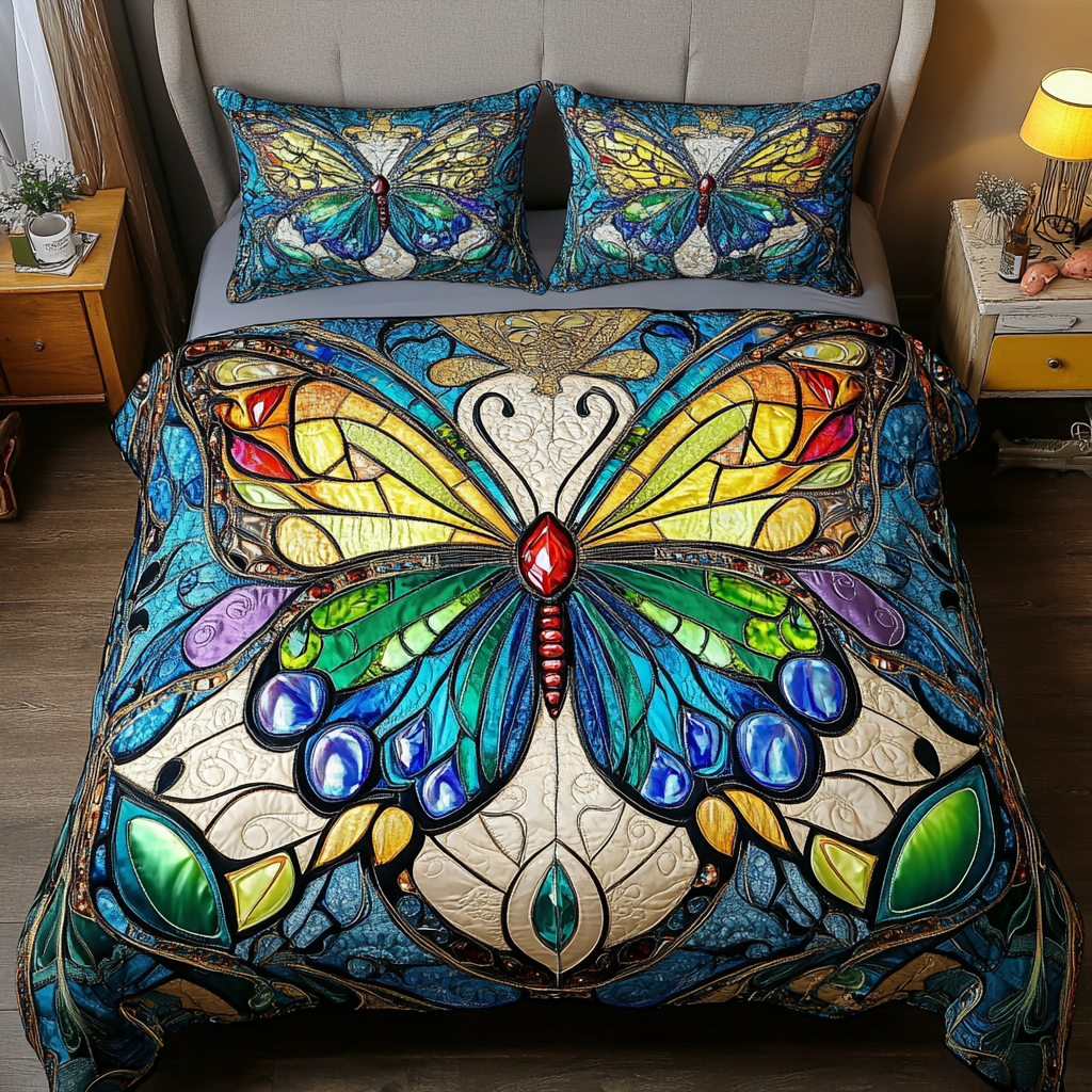 Mystic Wings 3-Piece Quilted Bedding Set NCU0DDK203