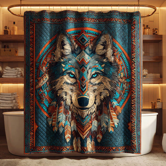 Mystic Wolf Fire Shower Curtain NCU0NTV887