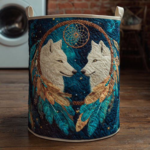 Mystic Wolf Quilted Laundry Basket NCU0HNH671