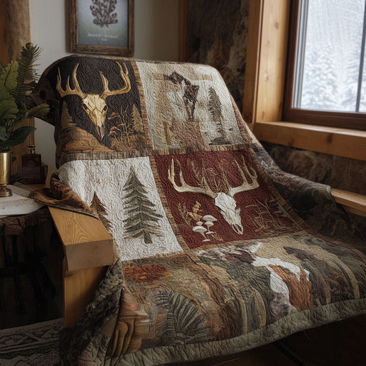 Mystic Woodland Skull Quilted Blanket NCU0PTT2371