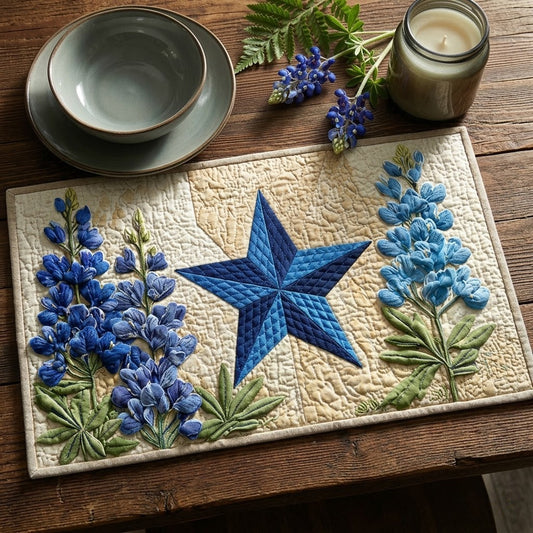Lone Star Bluebonnet Quilted Place Mat NCU0LDH094