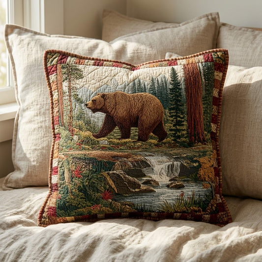 Riverbend Grizzly Quilted Pillow Case NCU0LDH291