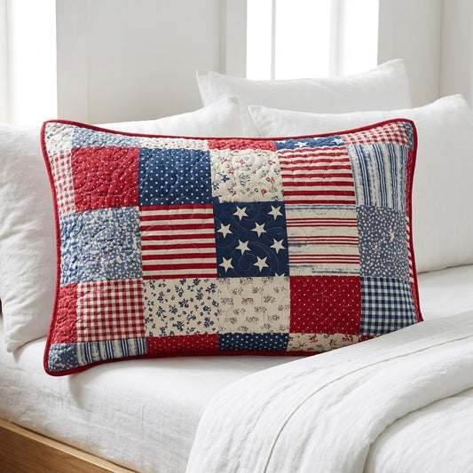Americana Stripes Quilted Bedding Pillow Case NCU0LDH506