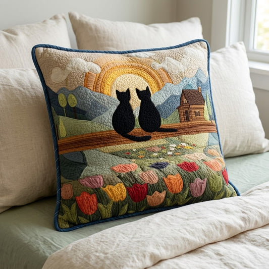 Cat Harmony Quilted Pillow Case NCU0NNT2849