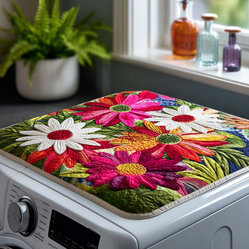 Daisy Delight Quilted Washer and Dryer Cover NCU0NTV031