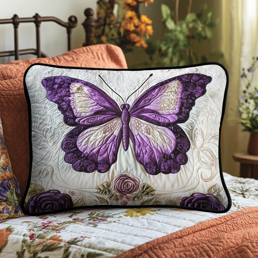 Midnight Butterfly Quilted Bedding Pillow Case NCU0NVH566