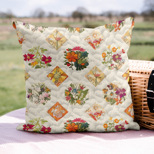 Garden Bloom Quilted Pillow Case NCU0PVL184