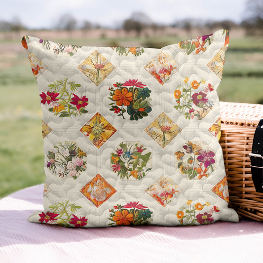 Garden Bloom Quilted Pillow Case NCU0PVL184