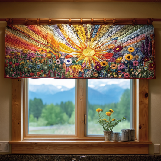 Sunflower Bloom Quilted Valance NCU0PVL361