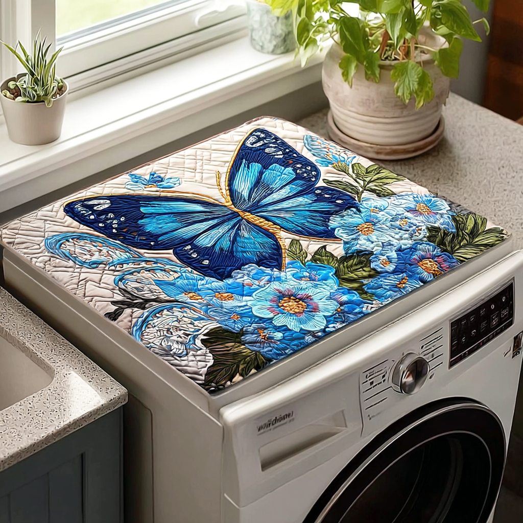 Serene Flutter Quilted Washer and Dryer Cover NCU0PVL435