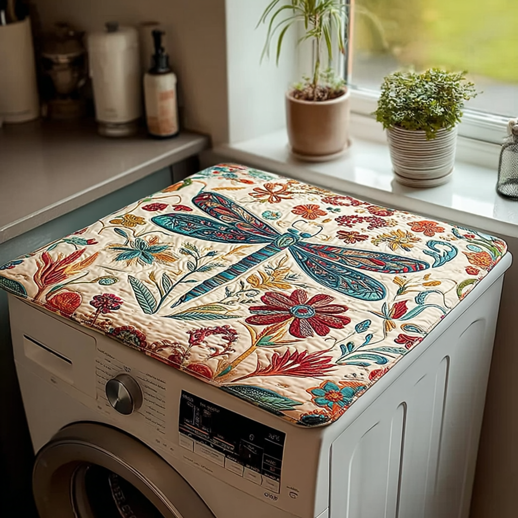 Meadow Dance Quilted Washer and Dryer Cover NCU0PVL585