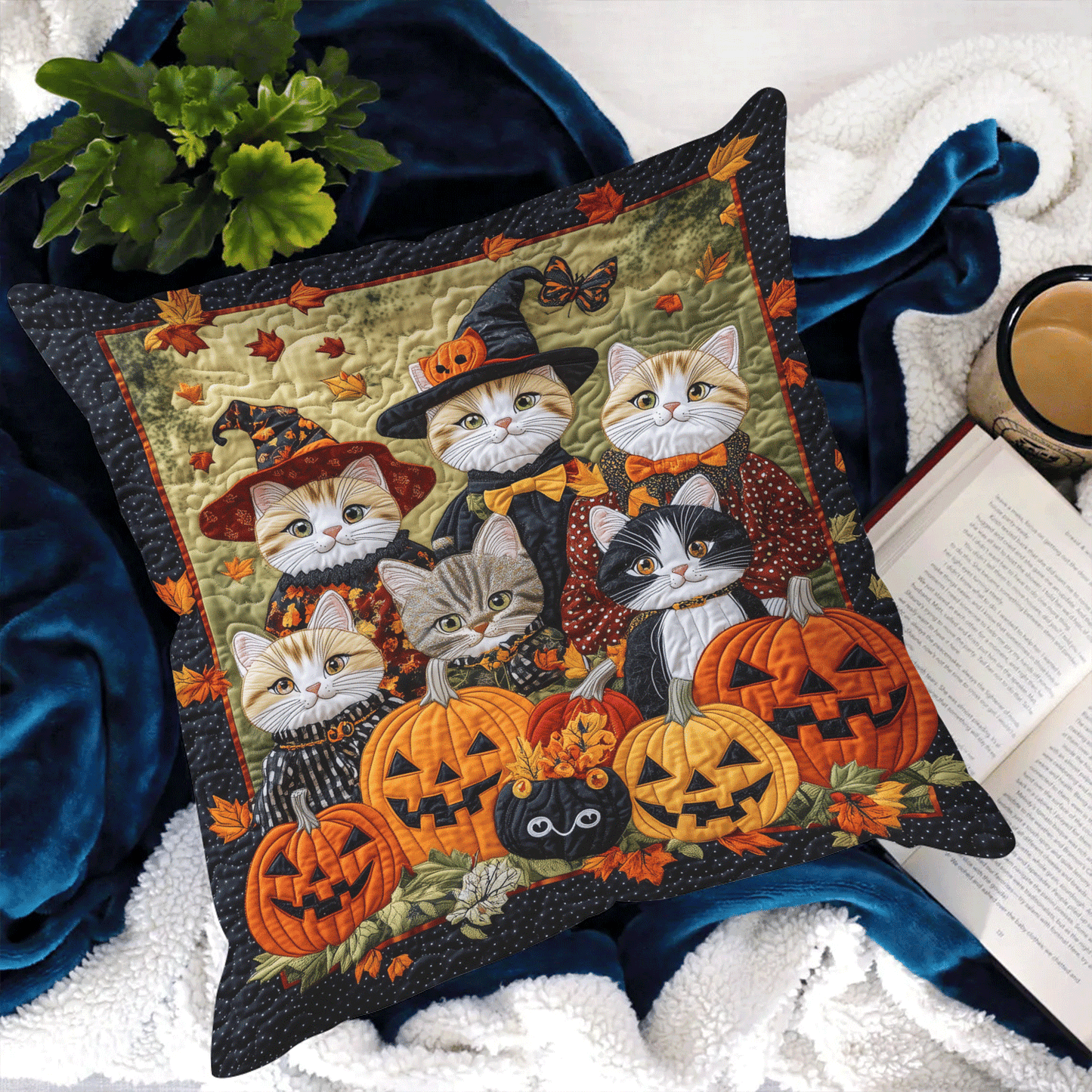 Cat Coven Halloween Pillow Case NCU0TH1757