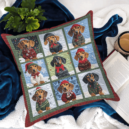 Doxie Winter Wishes Pillow Case NCU0TH1765