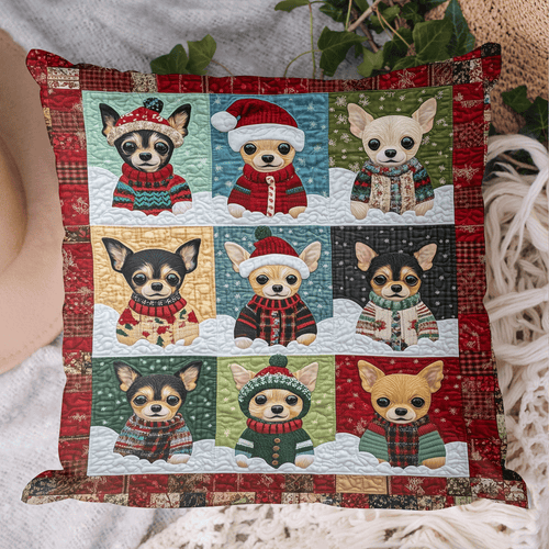 Chihuahua Santa Squad Pillow Case NCU0TH1759