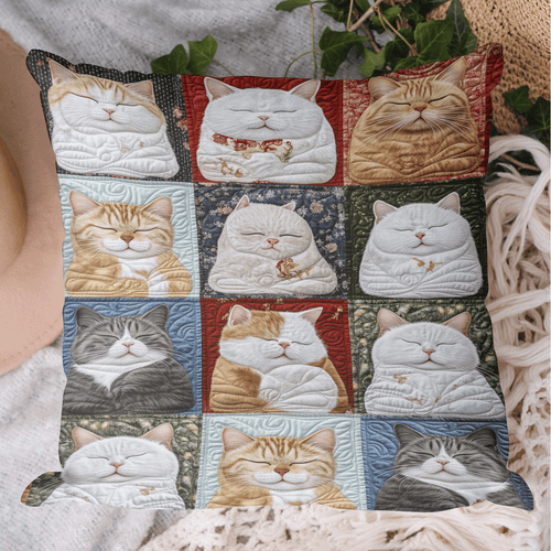 Serene Feline Quilted Pillow Case NCU0TL1296