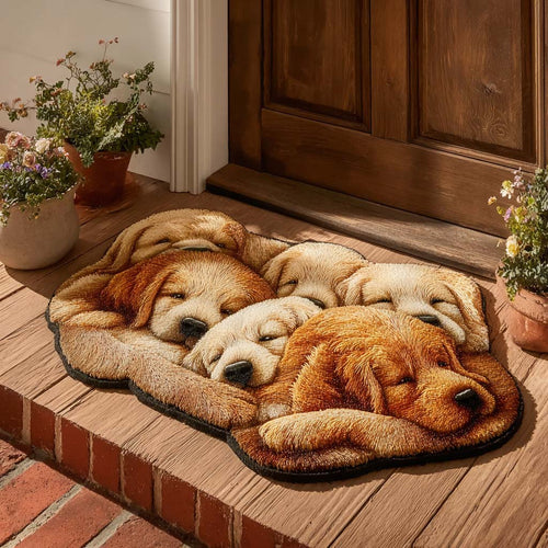 Naptime Golden Retriever Custom Shape Doormat NCU0HNH980
