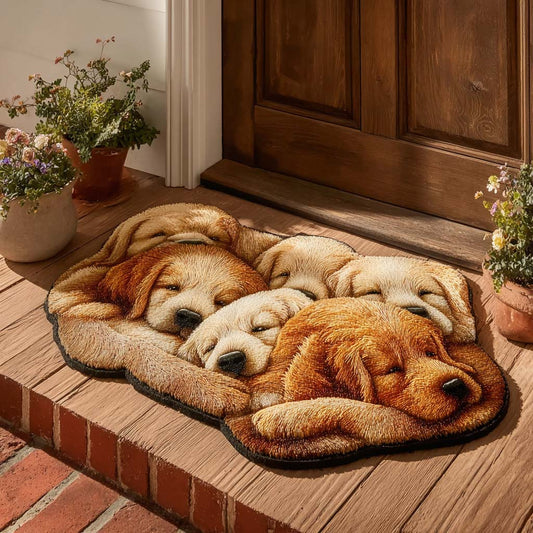 Naptime Golden Retriever Custom Shape Doormat NCU0HNH980