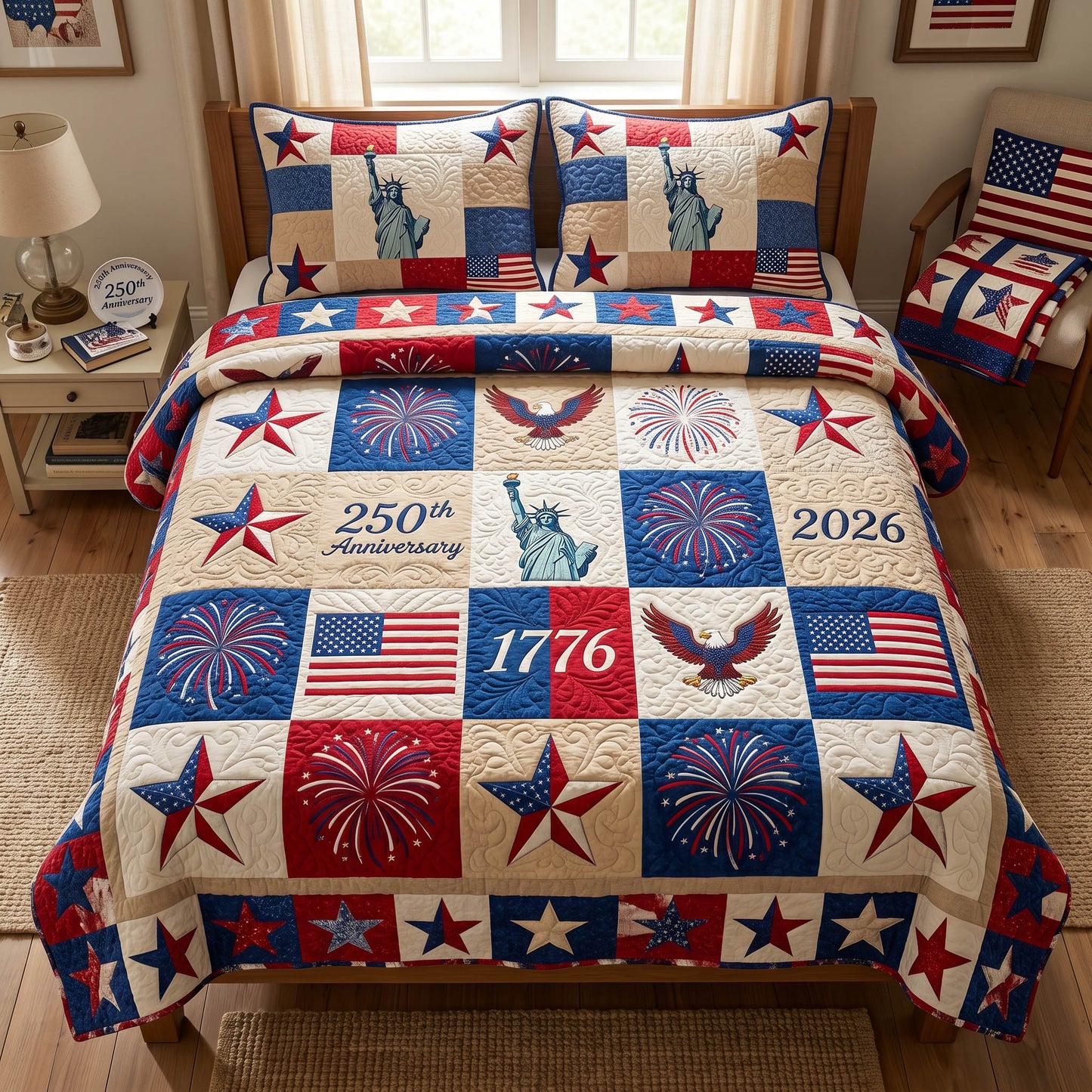 Nation Pride 3-Piece Quilted Bedding Set NCU0NTD1896