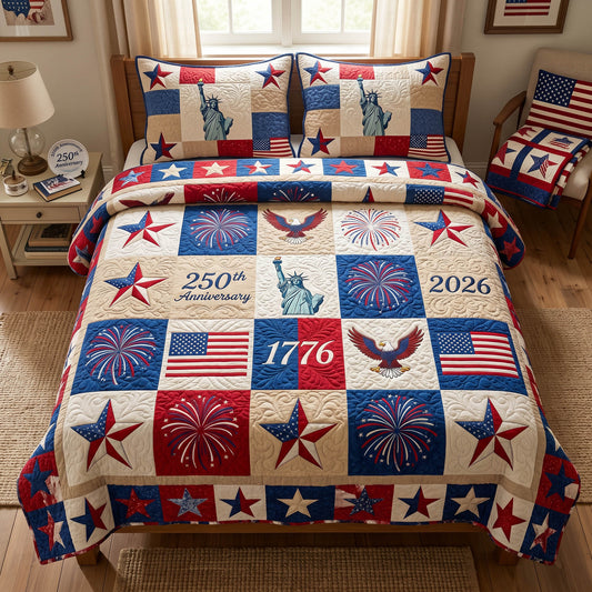 Nation Pride 3-Piece Quilted Bedding Set NCU0NTD1896
