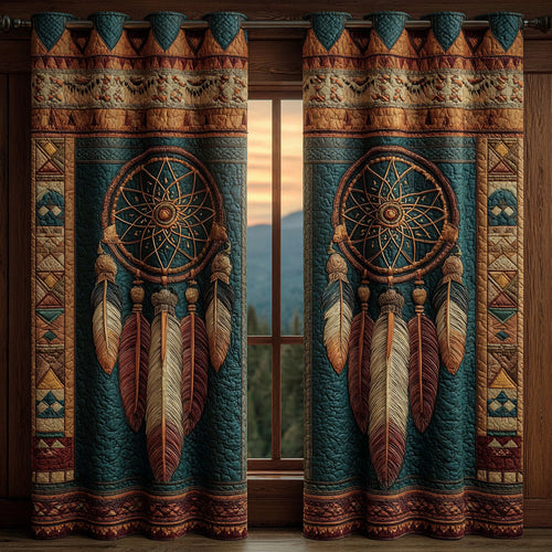 Native Dreamcatcher Quilted Curtains NCU0LDH156