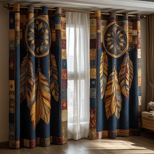 Native Dreamcatcher Quilted Curtains NCU0TH3896