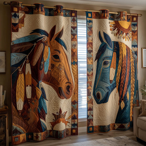 Native Mustang Dreams Quilted Curtains NCU0TH3900