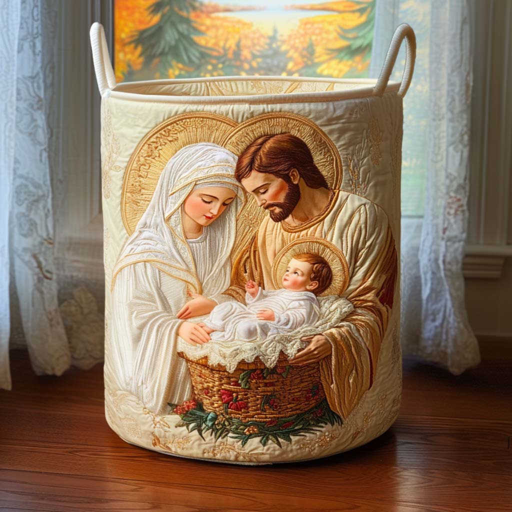 Nativity Glow Quilted Laundry Basket NCU0NNT1625