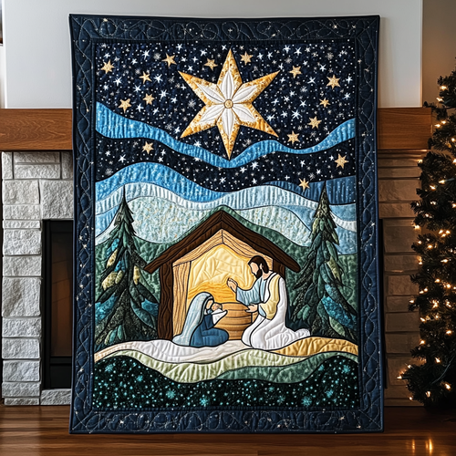 Nativity Night Quilted Blanket NCU0TL1509