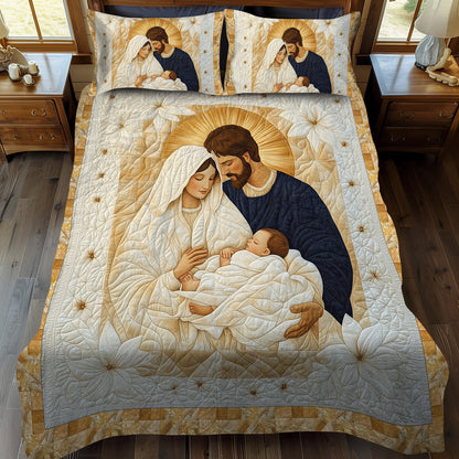 Nativity Scene 3-Piece Quilted Bedding Set NCU0TL1743