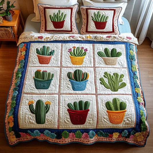 Natural Hues 3-Piece Quilted Bedding Set NCU0NT2055