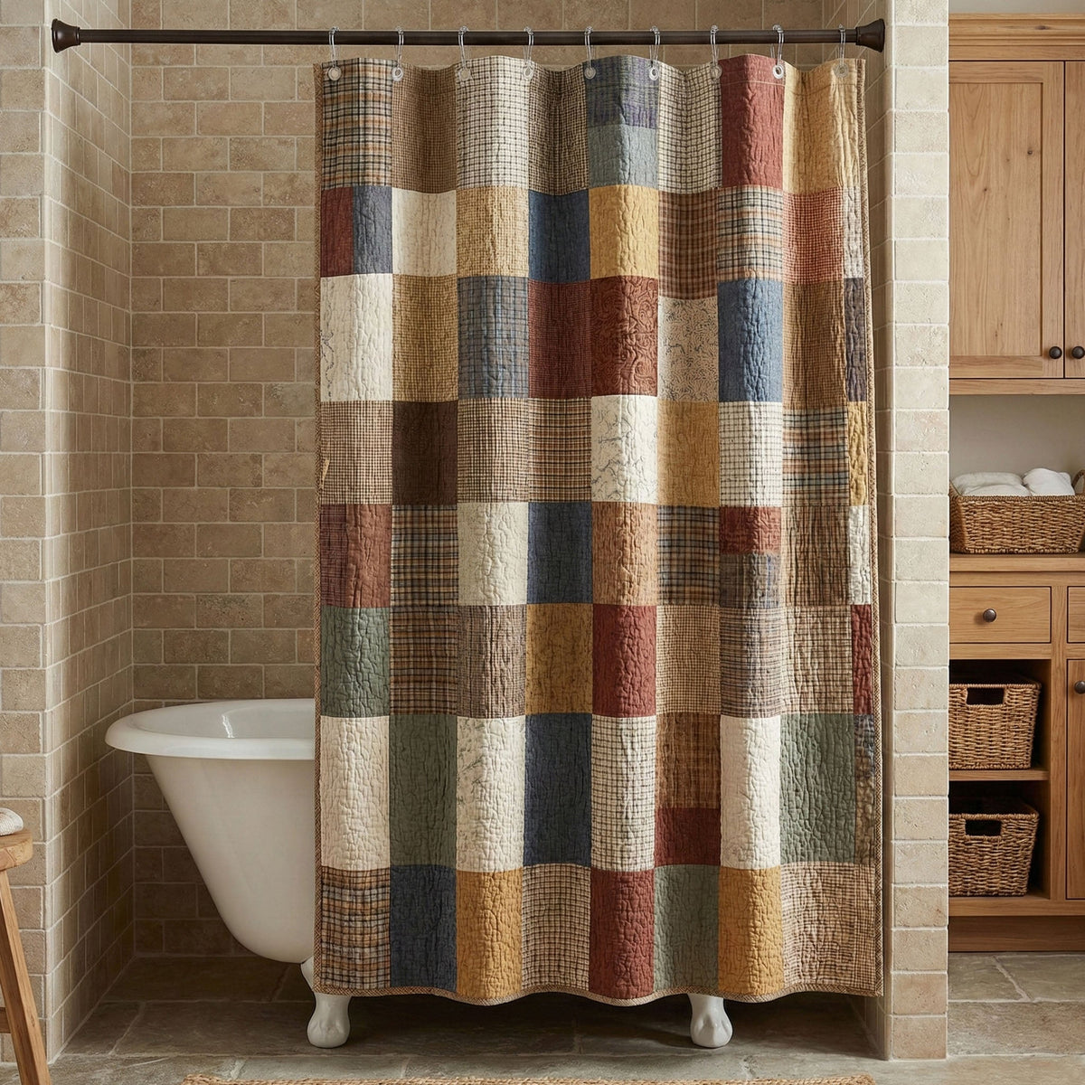 Natural Patch Shower Curtain NCU0NNT2927