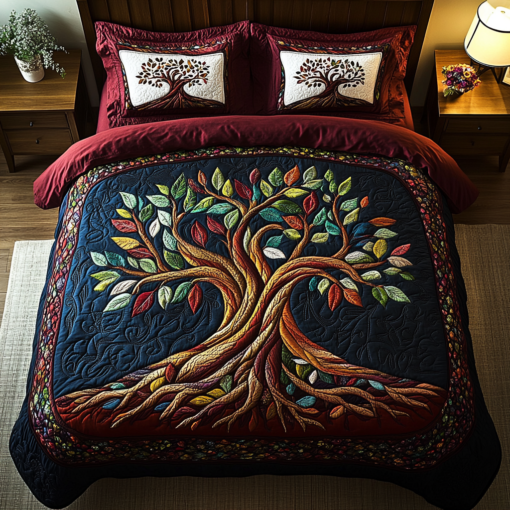 Nature Embrace 3-Piece Quilted Bedding Set NCU0DDK167