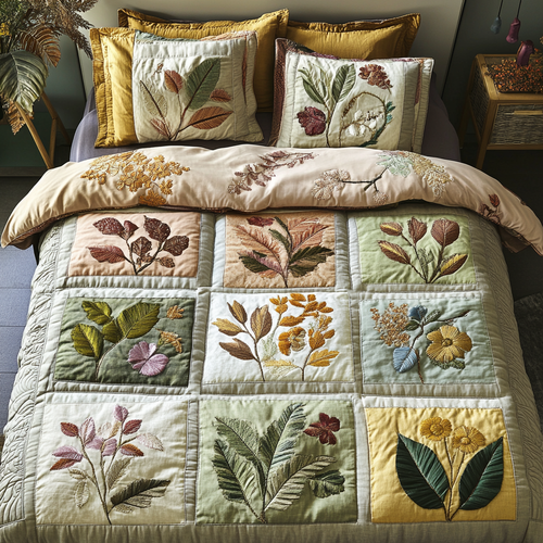 Nature Harmony 3-Piece Quilted Bedding Set NCU0DDK472
