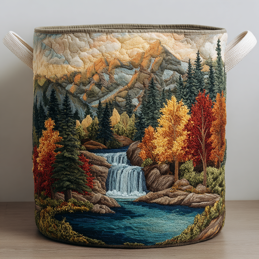 Nature Harmony Quilted Laundry Basket NCU0DDK1282