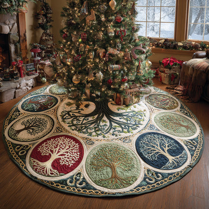 Nature Heart Christmas Quilted Tree Skirt NCU0DV1286