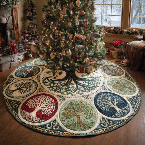 Nature Heart Christmas Quilted Tree Skirt NCU0DV1286