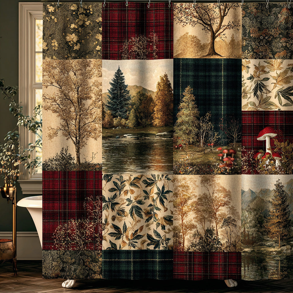 Nature Patchwork Shower Curtain NCU0LDH430