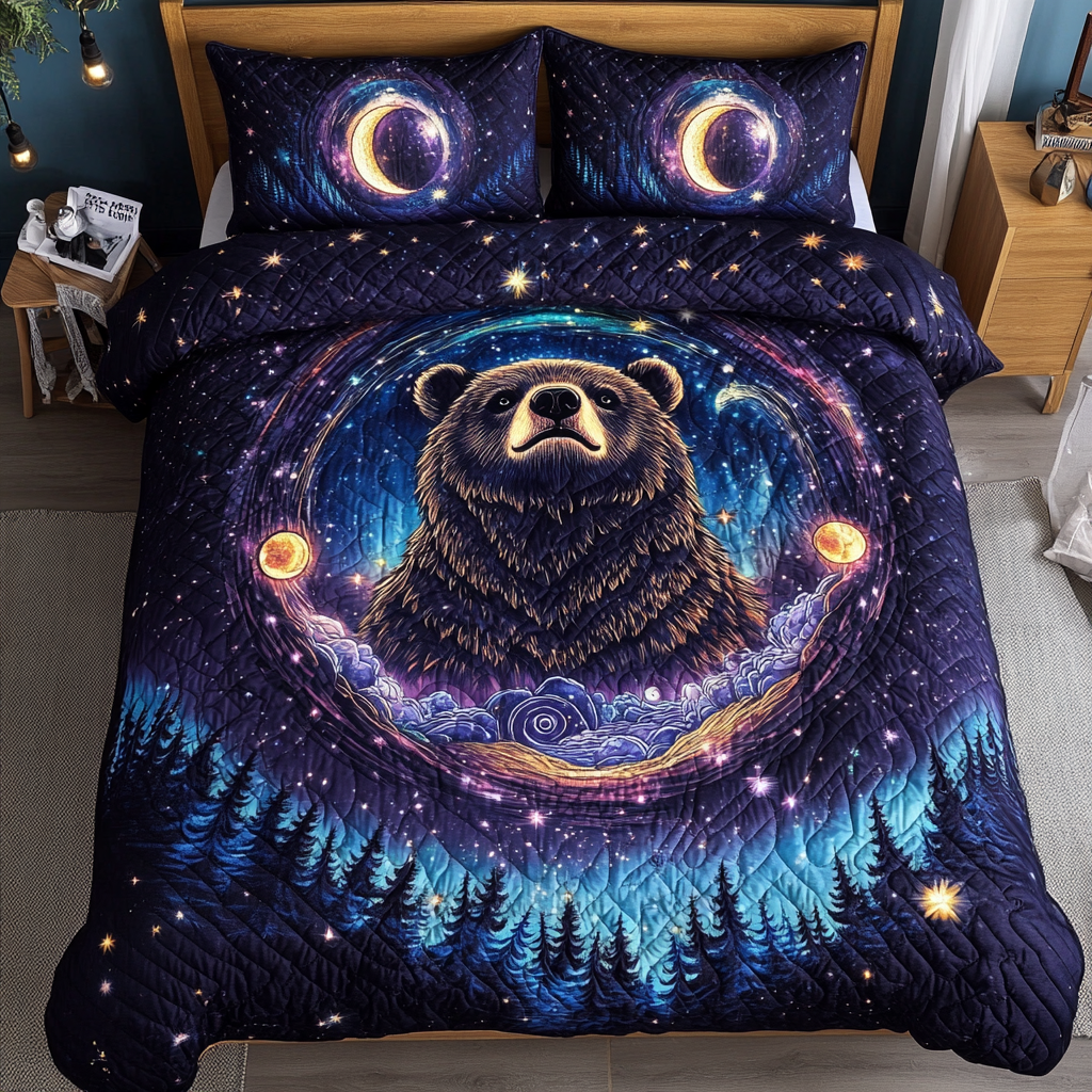Nature Protector 3-Piece Quilted Bedding Set NCU0DK2574