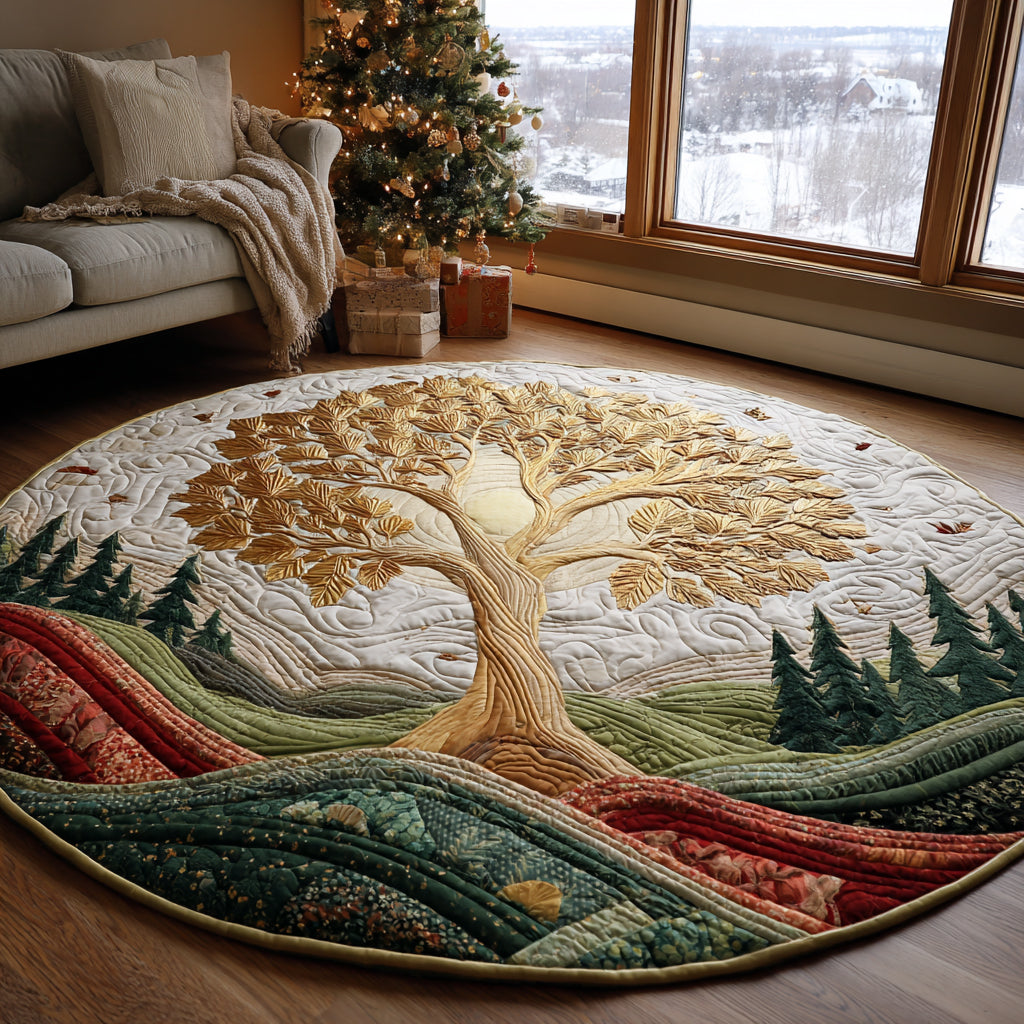 Nature Spirit Quilted Round Mat NCU0DV1317