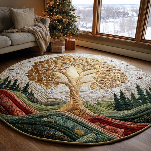 Nature Spirit Quilted Round Mat NCU0DV1317
