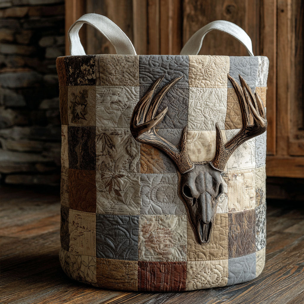 Nature Stag Quilted Laundry Basket NCU0NNT2802