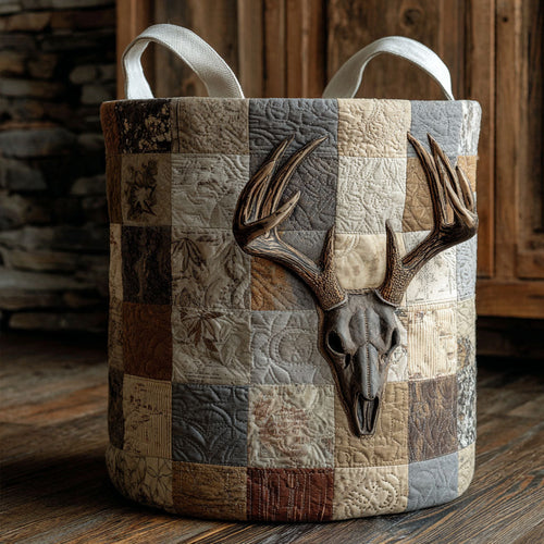 Nature Stag Quilted Laundry Basket NCU0NNT2802