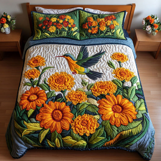 Nature Symphony 3-Piece Quilted Bedding Set NCU0PTT068
